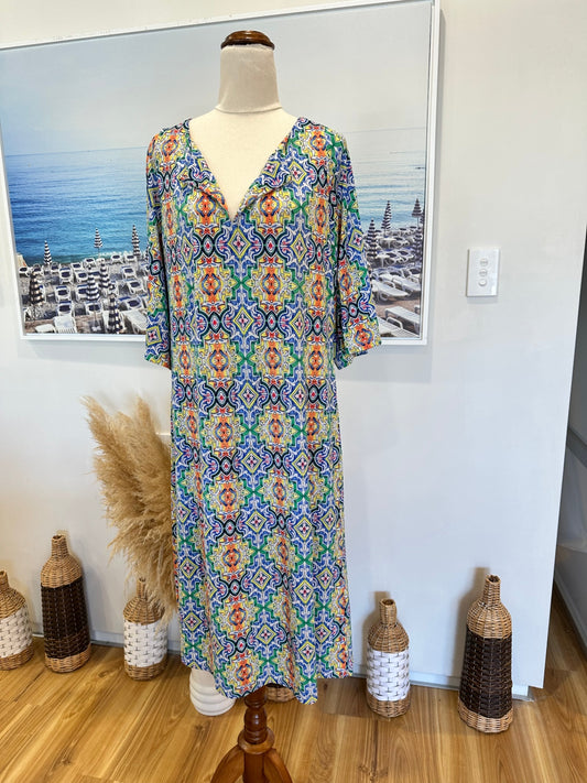 [SALE] Scope Dress 12 Yellow / Blue / Green