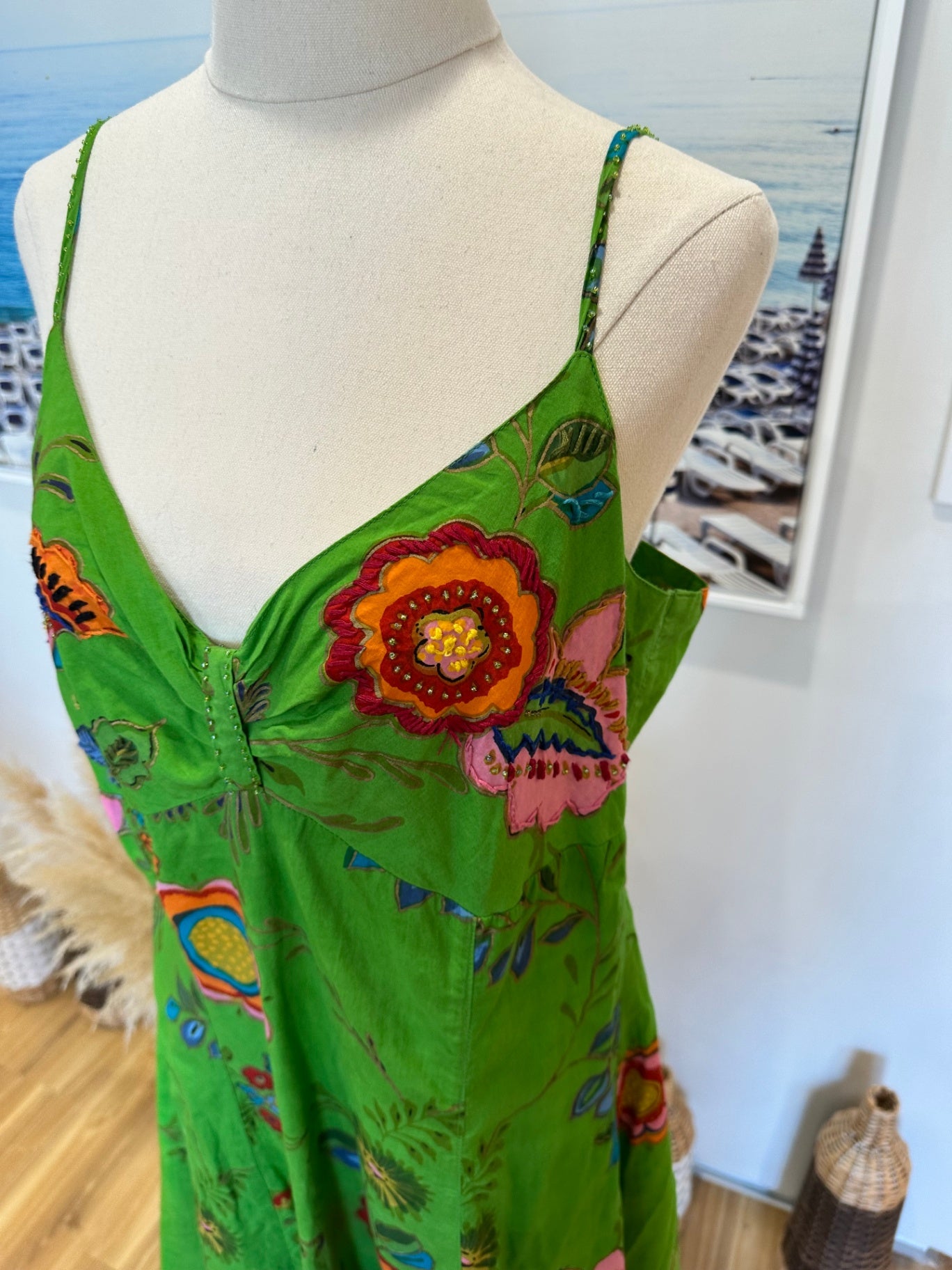 [SALE] K Derby - Dress - Medium - Green w Sequins