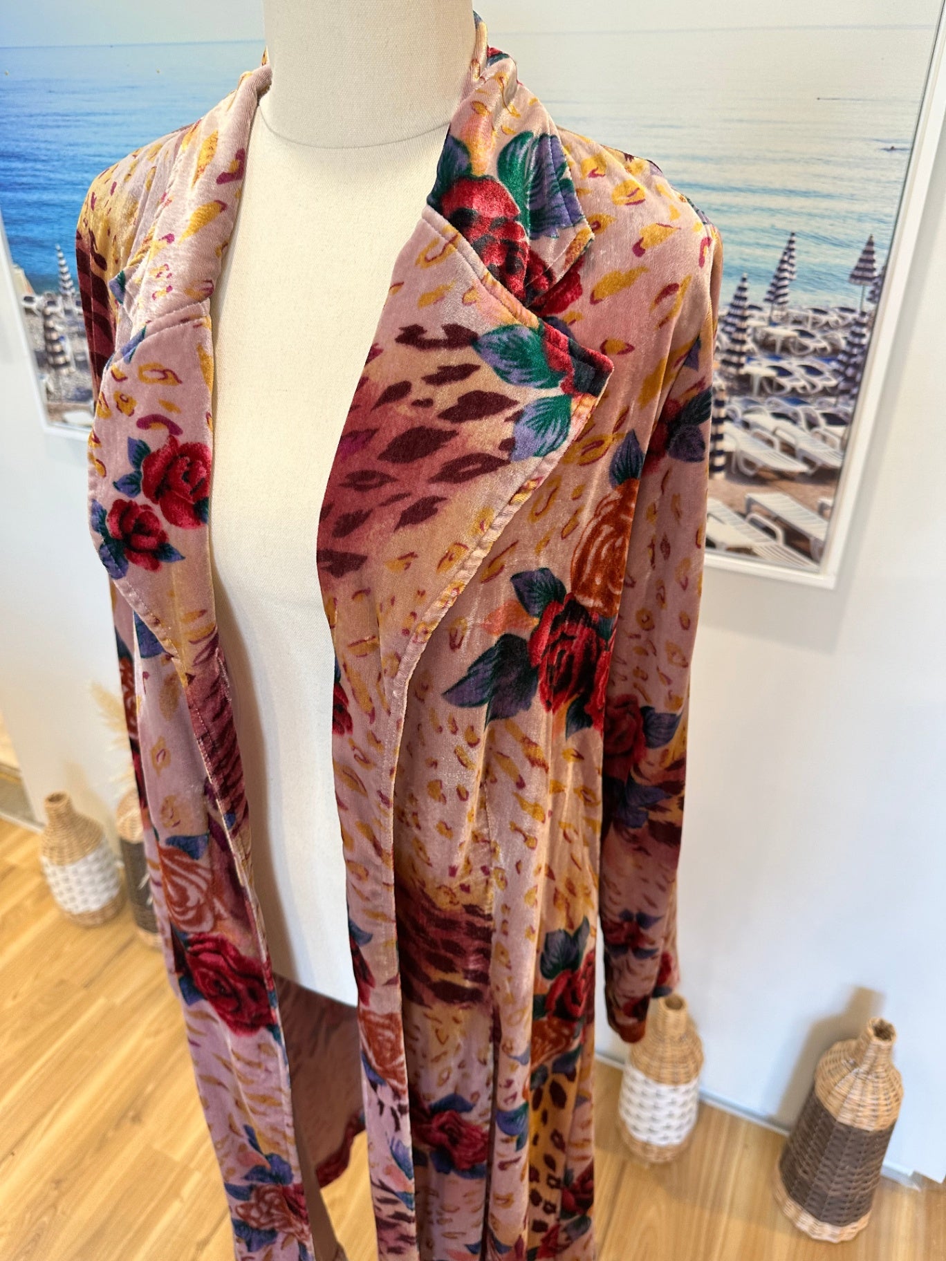 Baker Street Cardigan Large Pink Florals