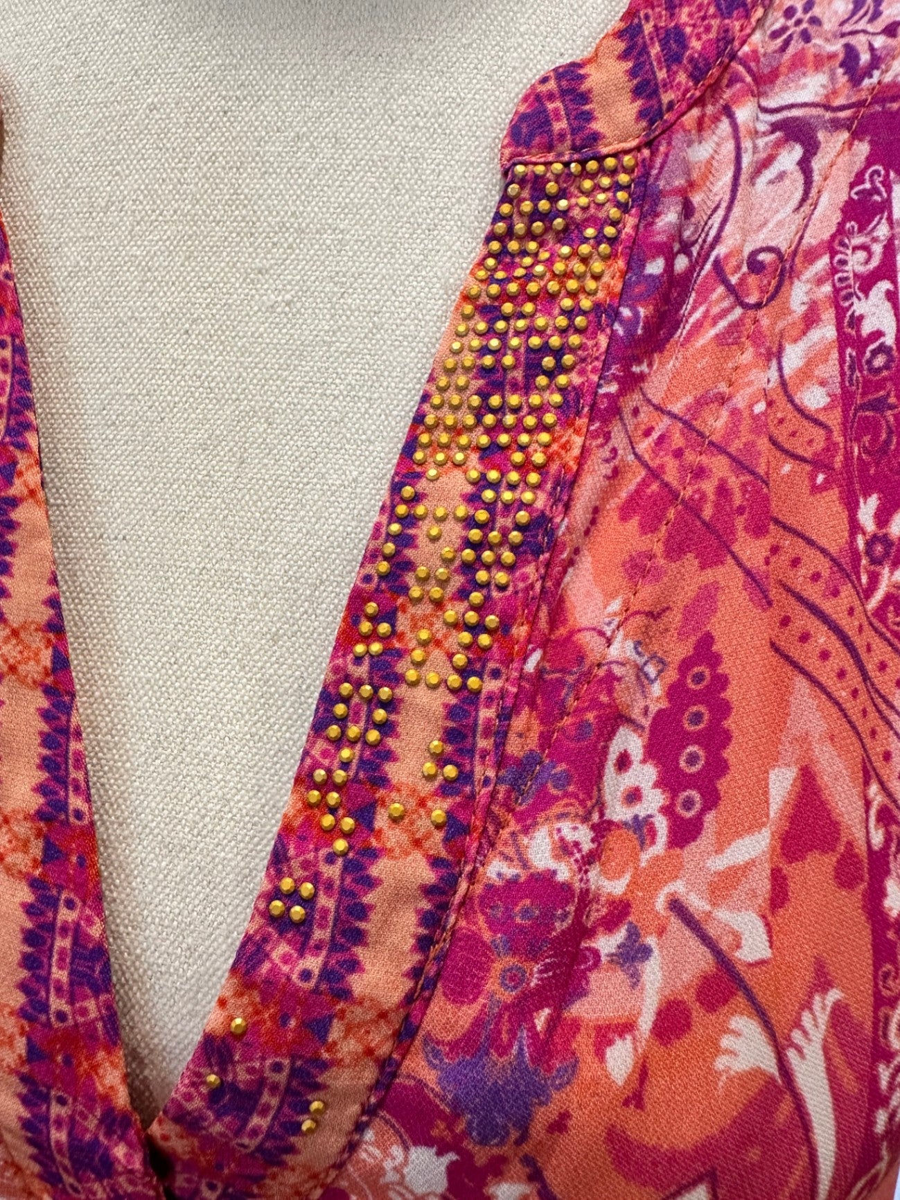 Verge - Bohemian Dress - Size 12 - Pink and purple