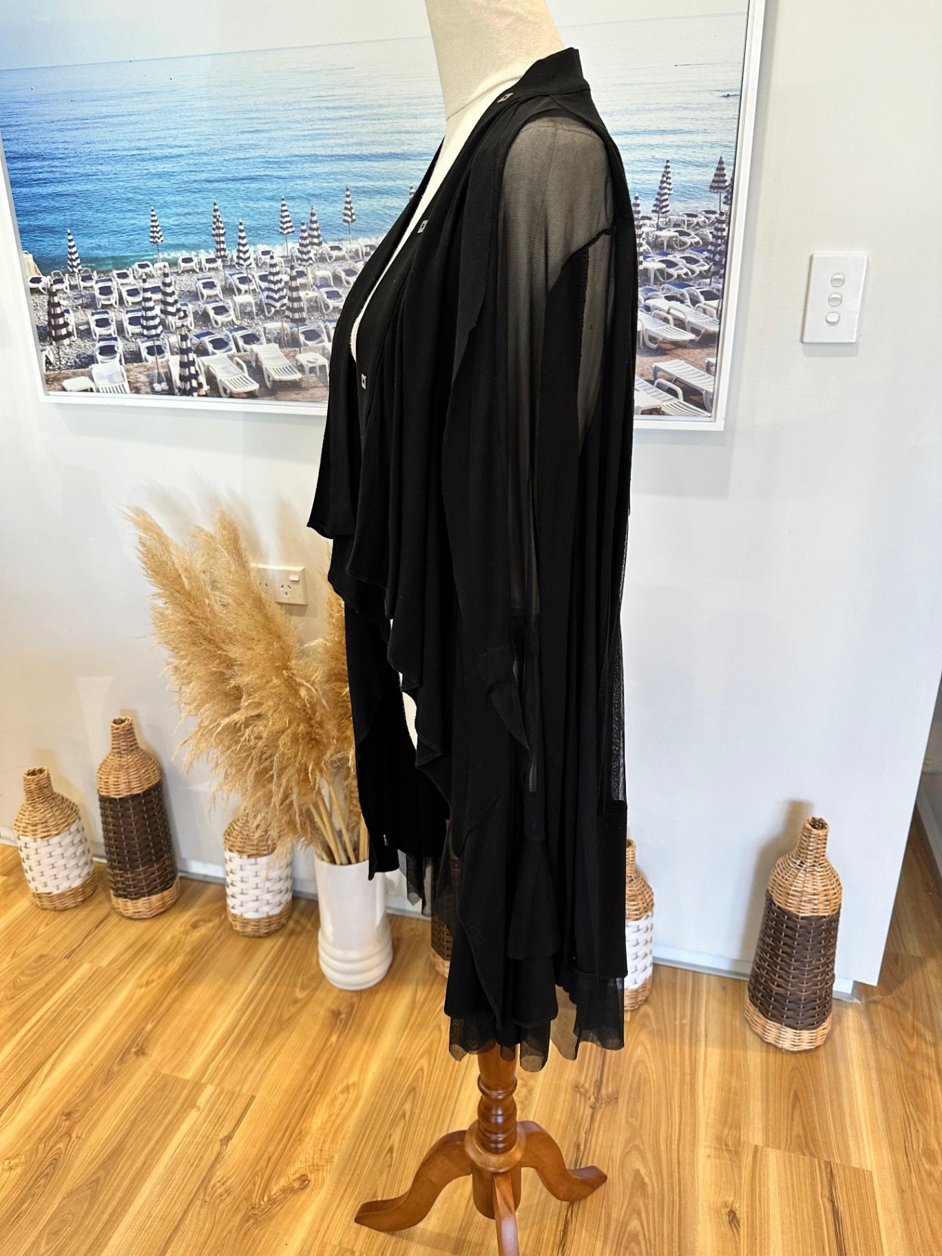 [SALE] WLove Paris - Longline Cardigan / Evening Jacket - Black RRP $400+
