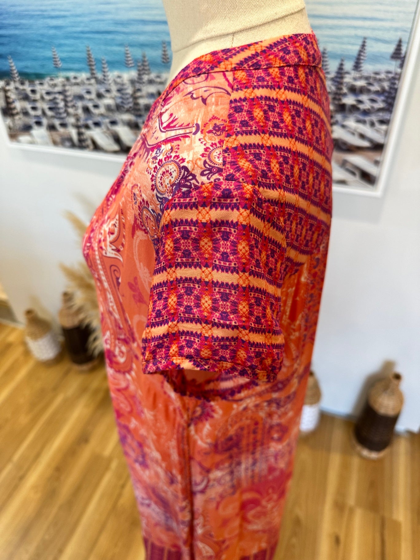 Verge - Bohemian Dress - Size 12 - Pink and purple