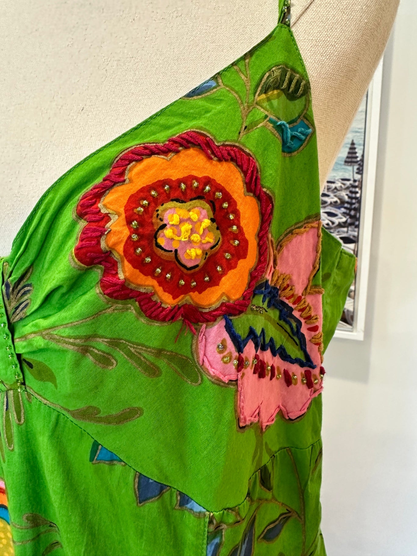 [SALE] K Derby - Dress - Medium - Green w Sequins