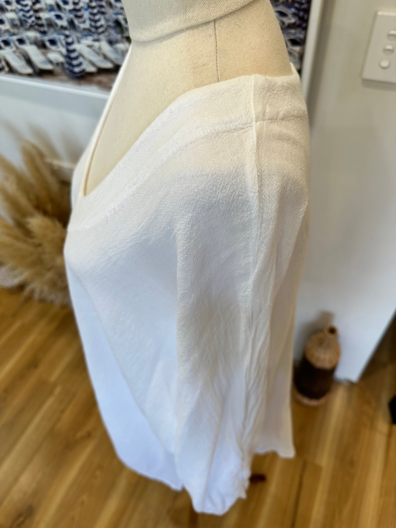 [SALE] Oh My Gauze - 100% Cotton Top - Large - White