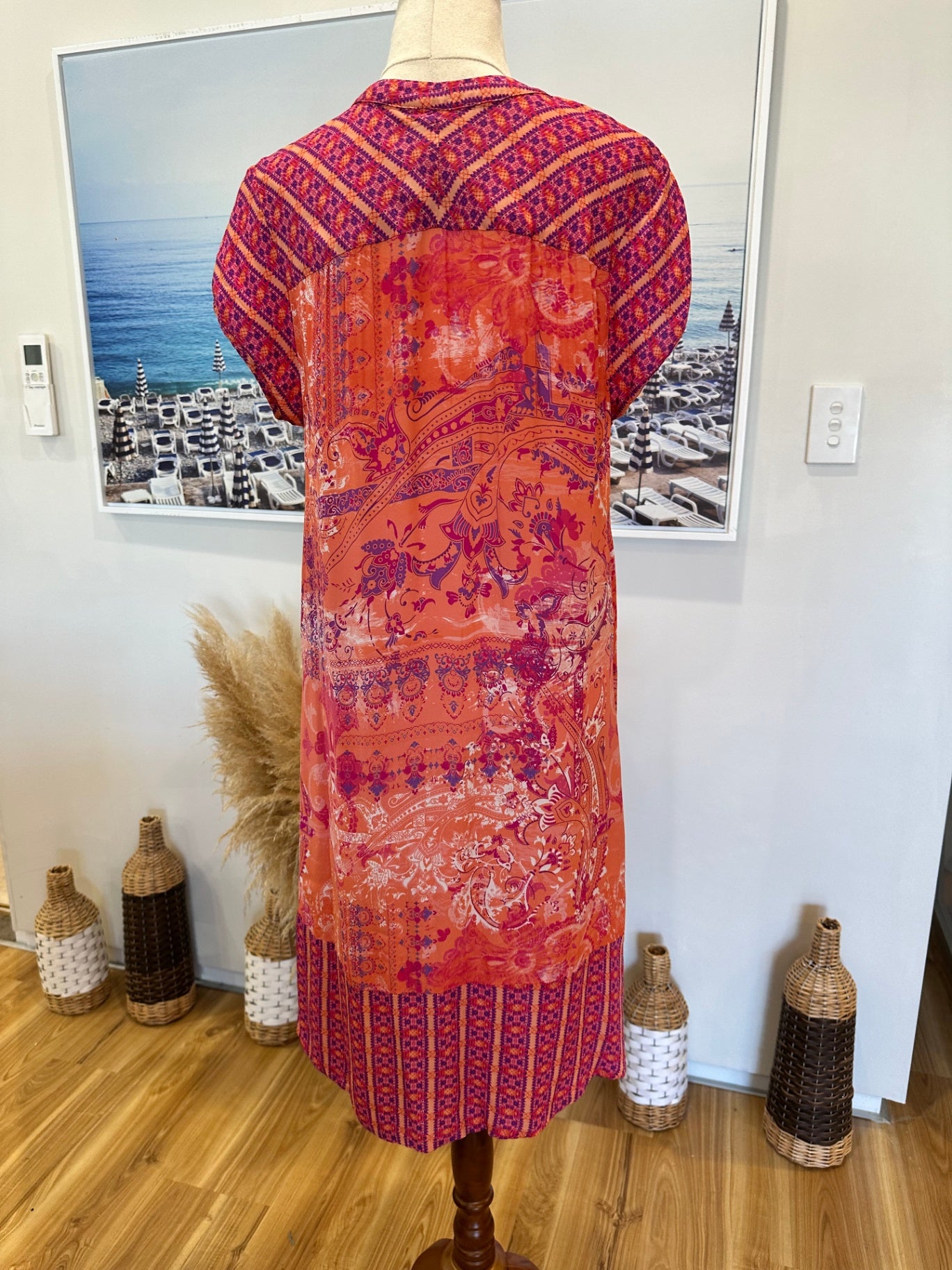 Verge - Bohemian Dress - Size 12 - Pink and purple