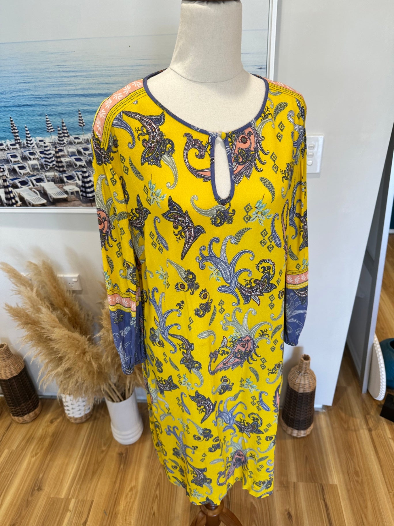 [SALE] Bohemian Dress - Medium - Yellow & Purple