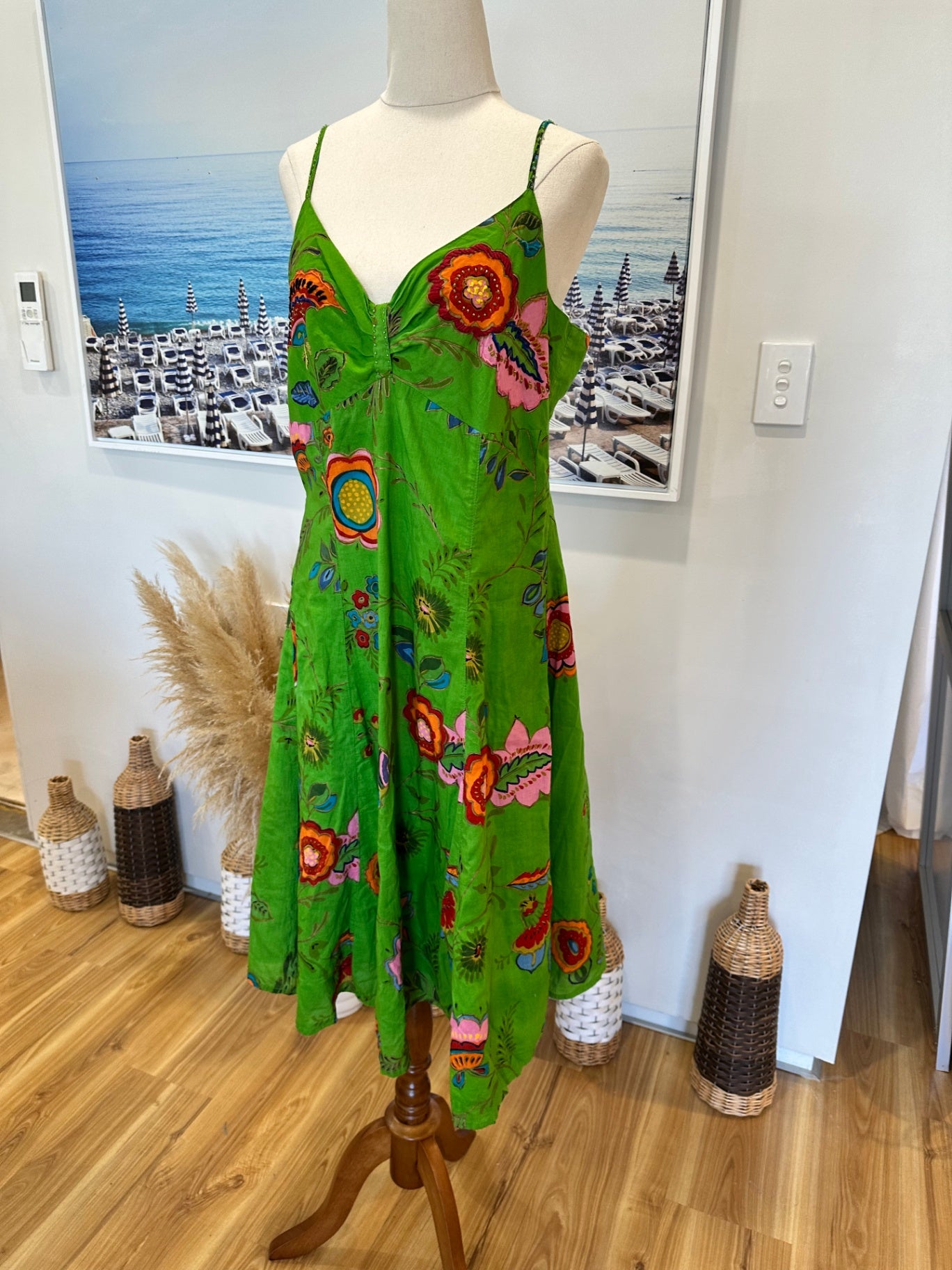 [SALE] K Derby - Dress - Medium - Green w Sequins