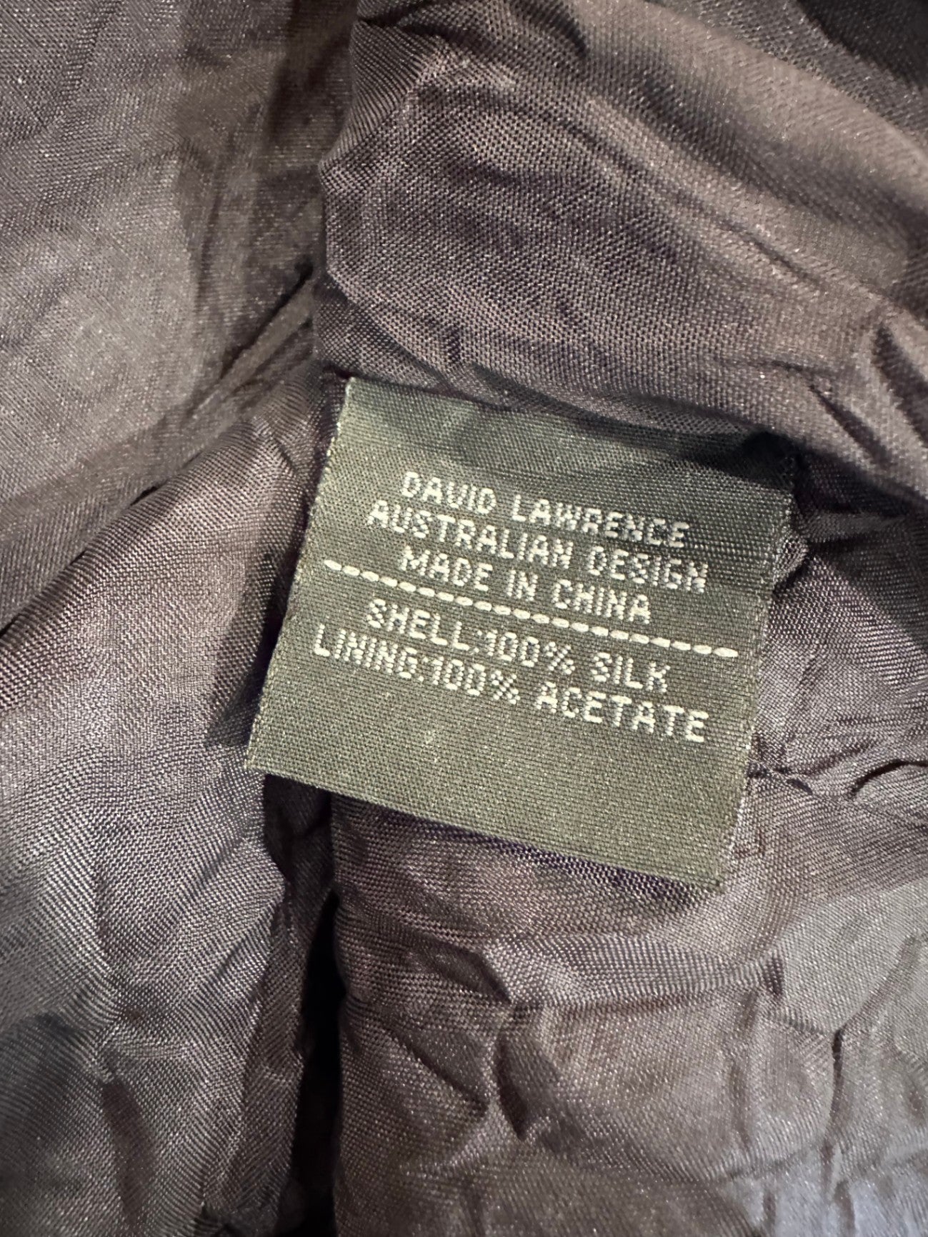 [SALE] David Lawrence - Silk Dress w Sequins - Size 16 - Black