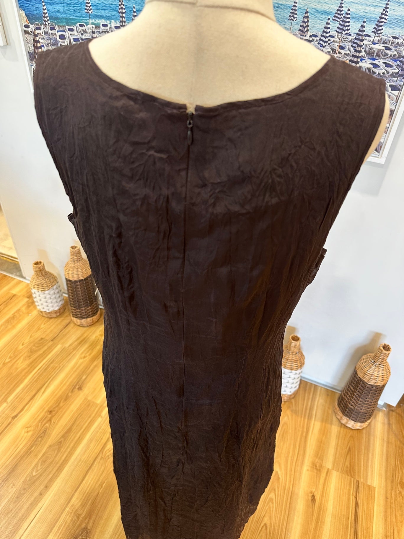[SALE] David Lawrence - Silk Dress w Sequins - Size 16 - Black
