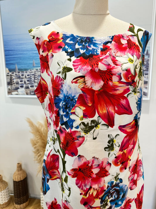 [SALE] Capture - Shift Dress - Size 12 - White w Florals