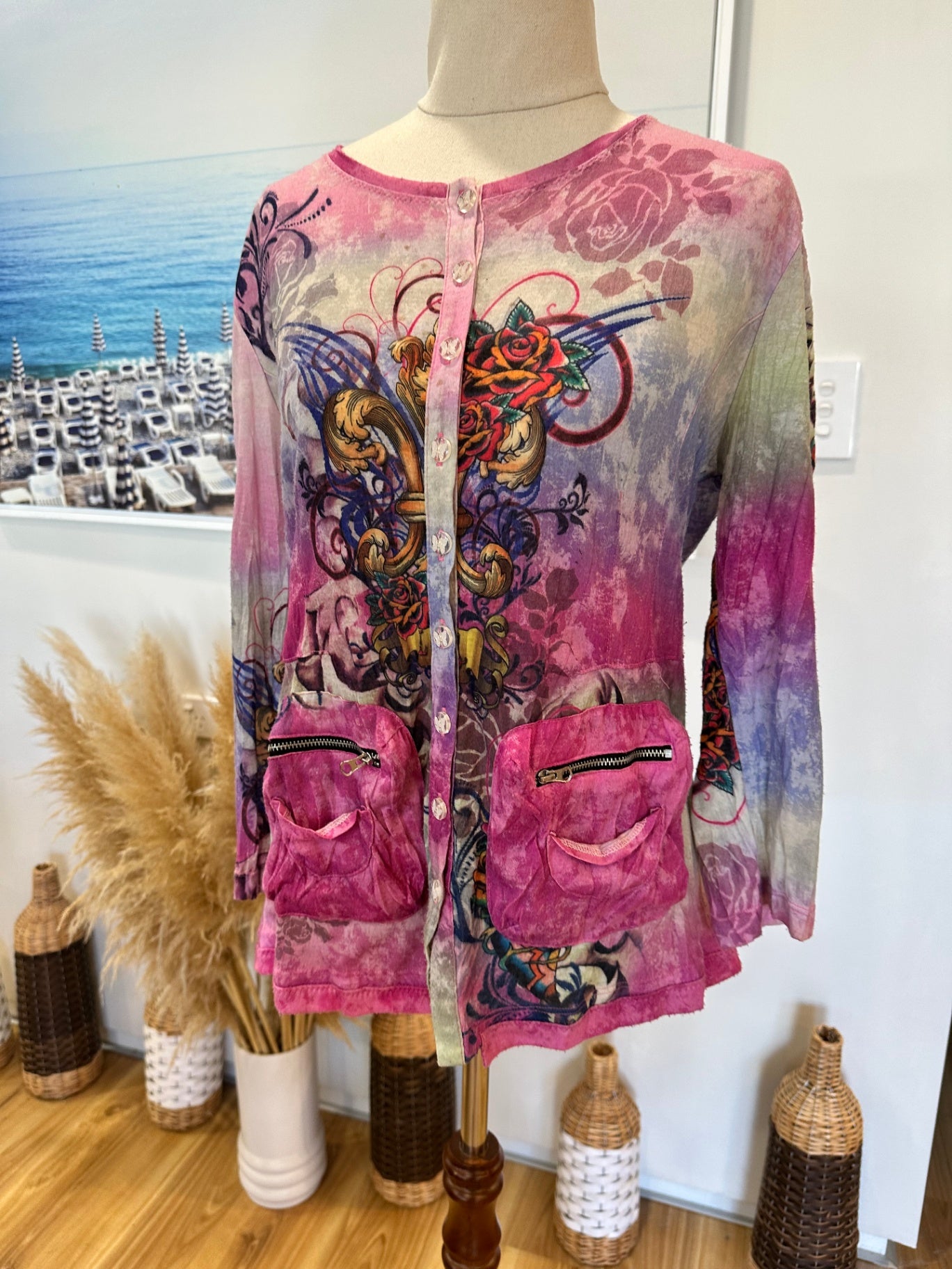 [SALE] Seven Sister - Cardigan - Small - Pink