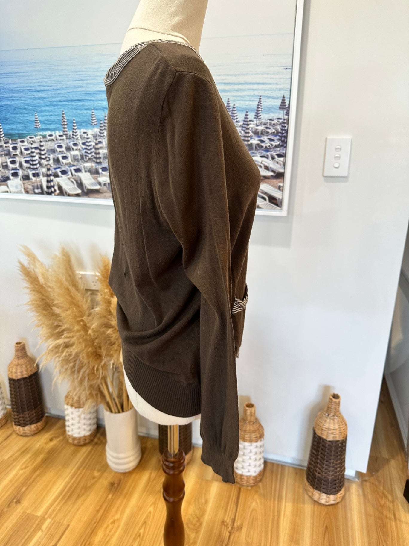 [SALE] Scope Cardigan - Size 10 - Brown
