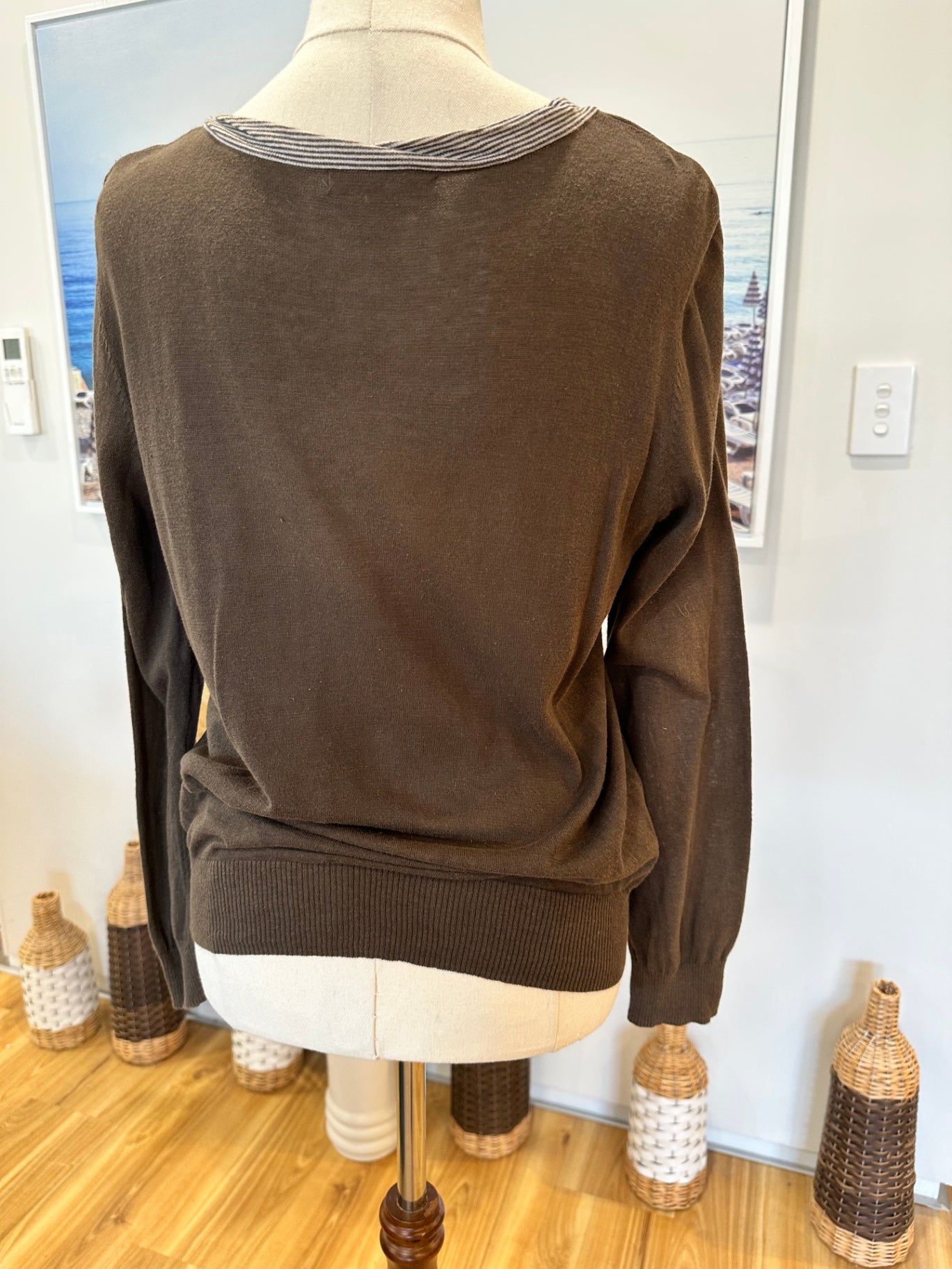 [SALE] Scope Cardigan - Size 10 - Brown