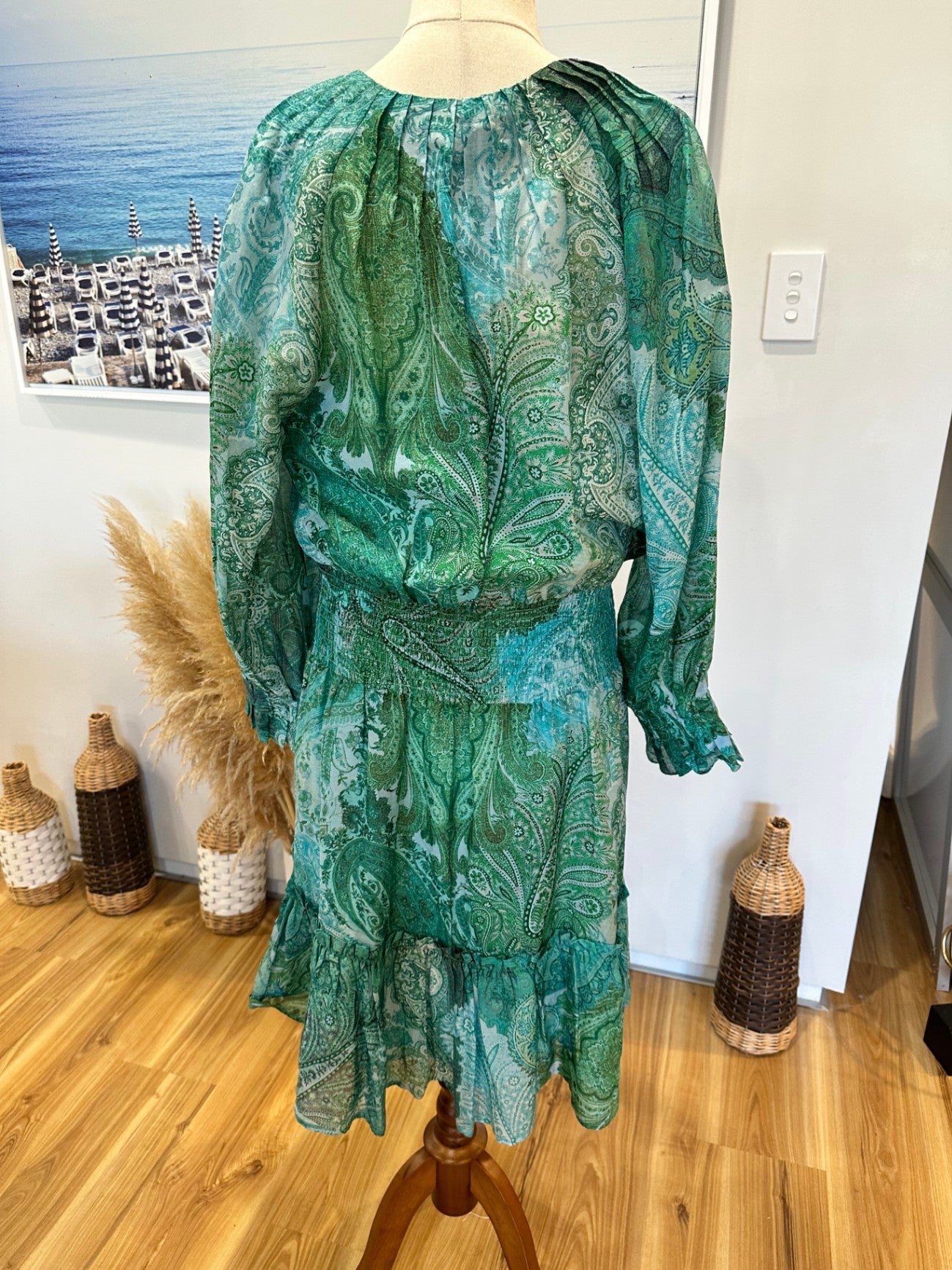 [SALE] OnceWas - Melbourne Dress 14 Green