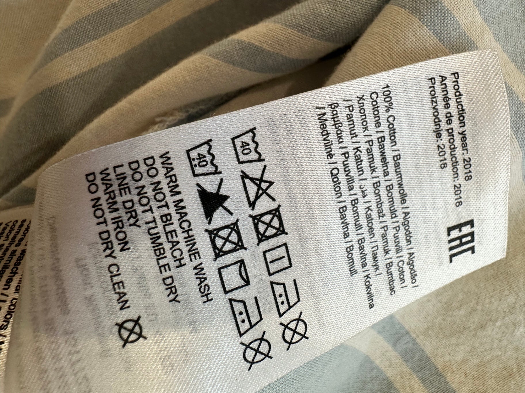 [SALE] Only - Dress - Large - Cream and Light Blue Stripes