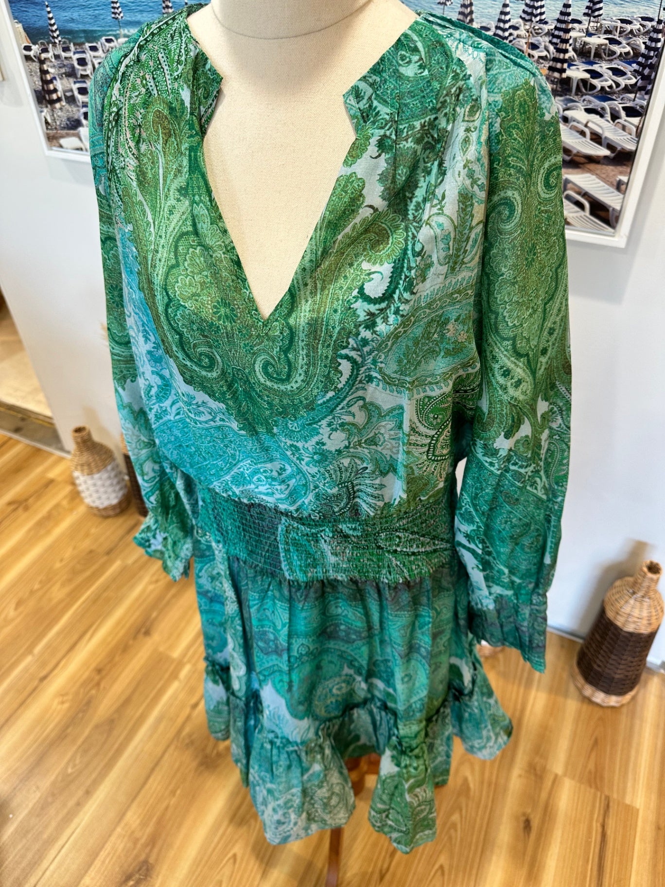 [SALE] OnceWas - Melbourne Dress 14 Green
