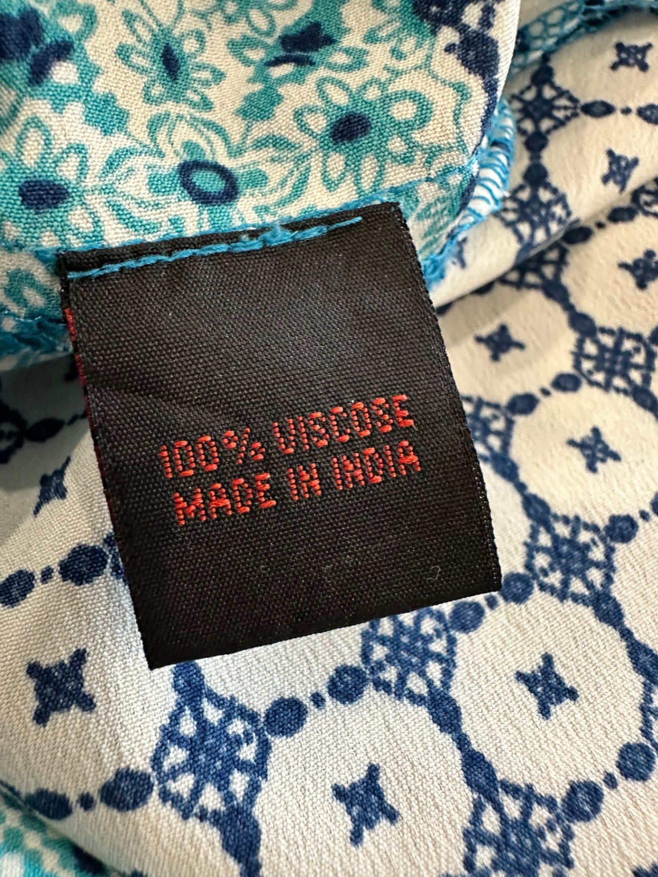 [SALE] Dress - Large - Teal / Cream / Navy