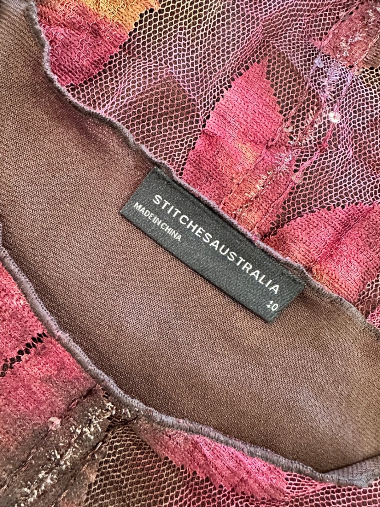 [SALE] Stitches Australia Blouse - Size 10 - Burgundy