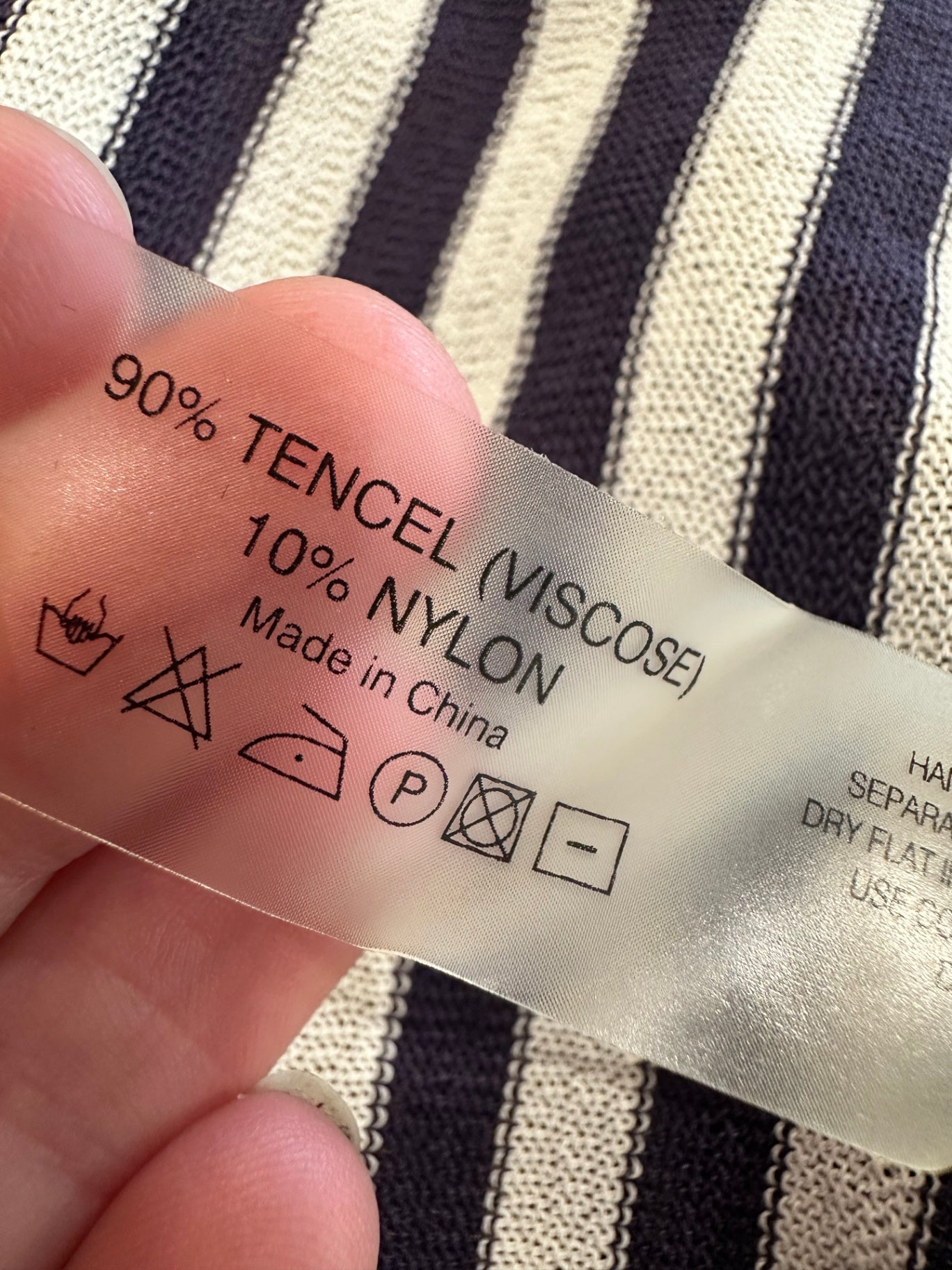 Cardigan - Small - Navy and white