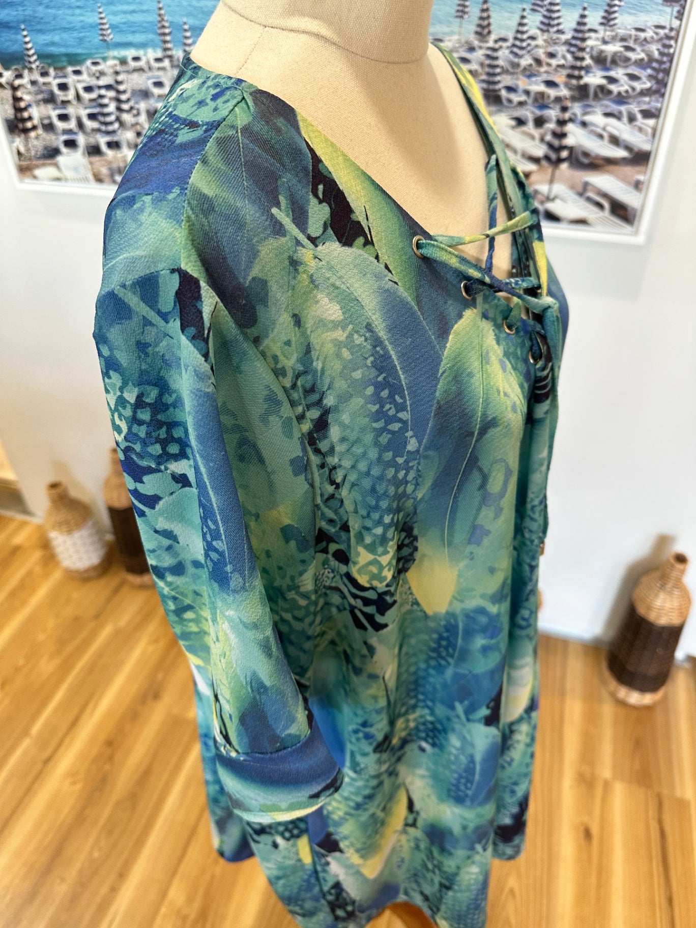 [SALE] One Size - Kaftan style top / dress - Ocean tones