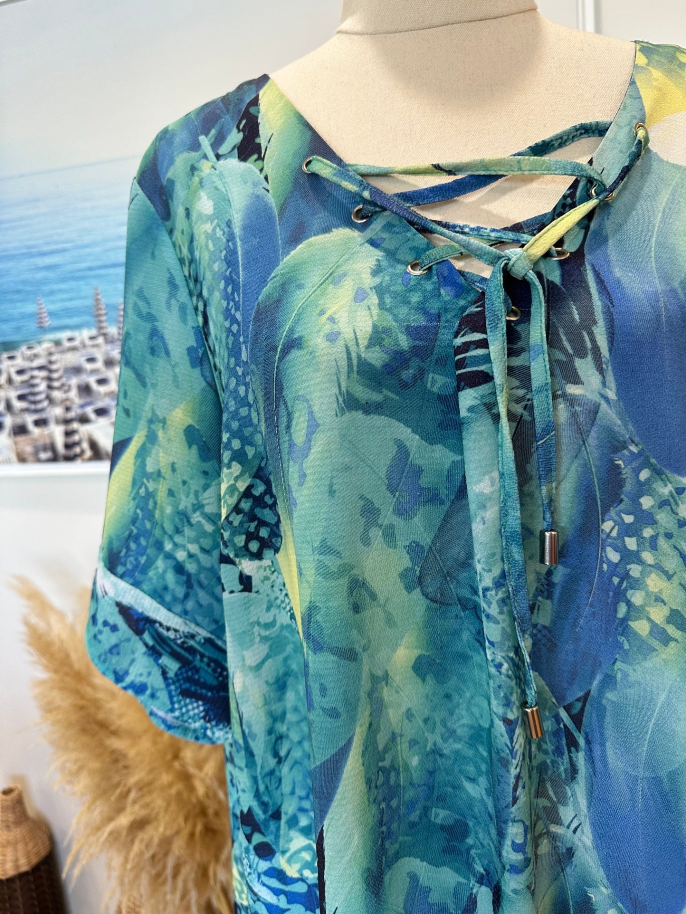 [SALE] One Size - Kaftan style top / dress - Ocean tones