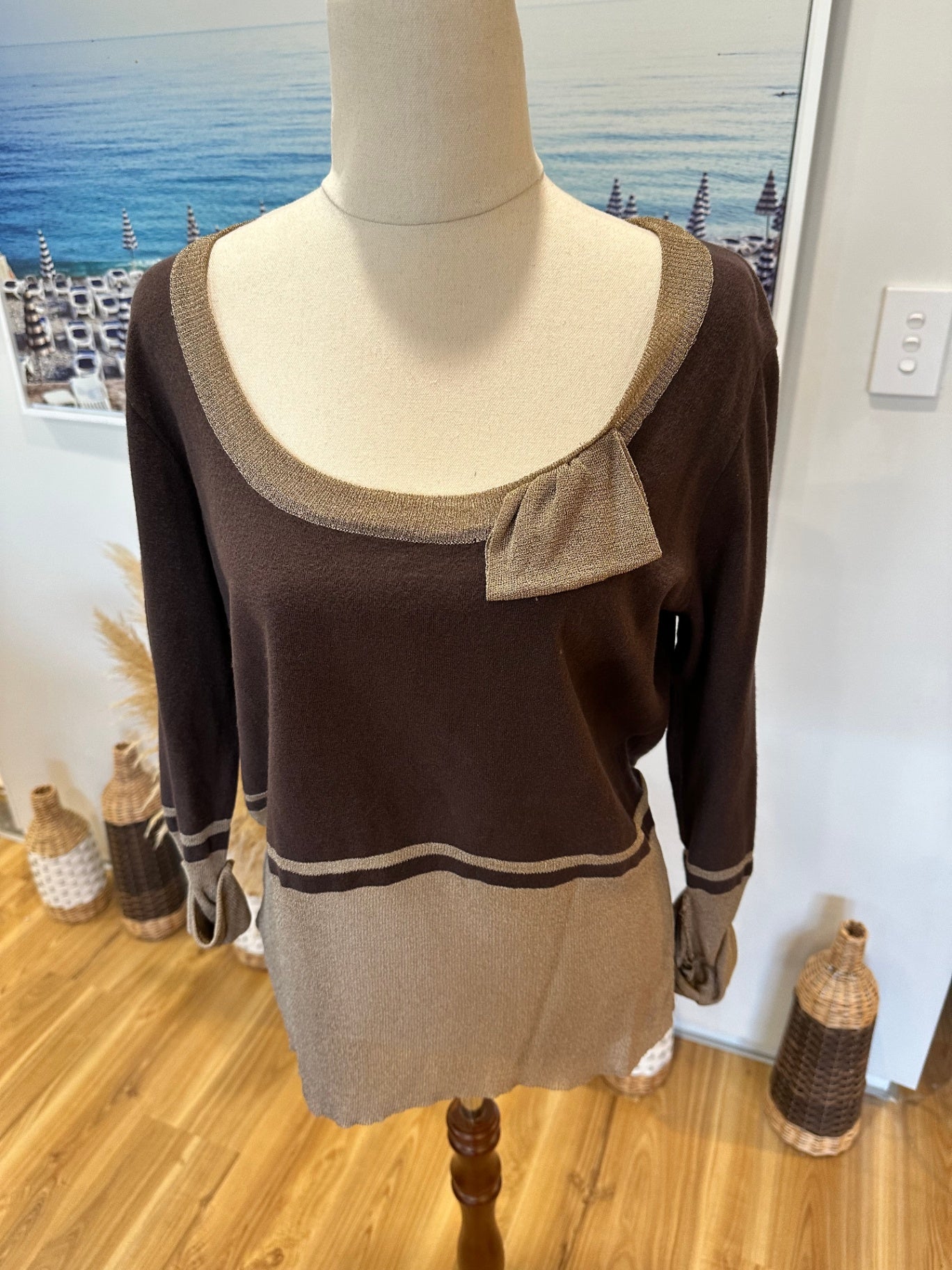 [SALE] Aliza - Jumper - Size 14 - Brown and beige