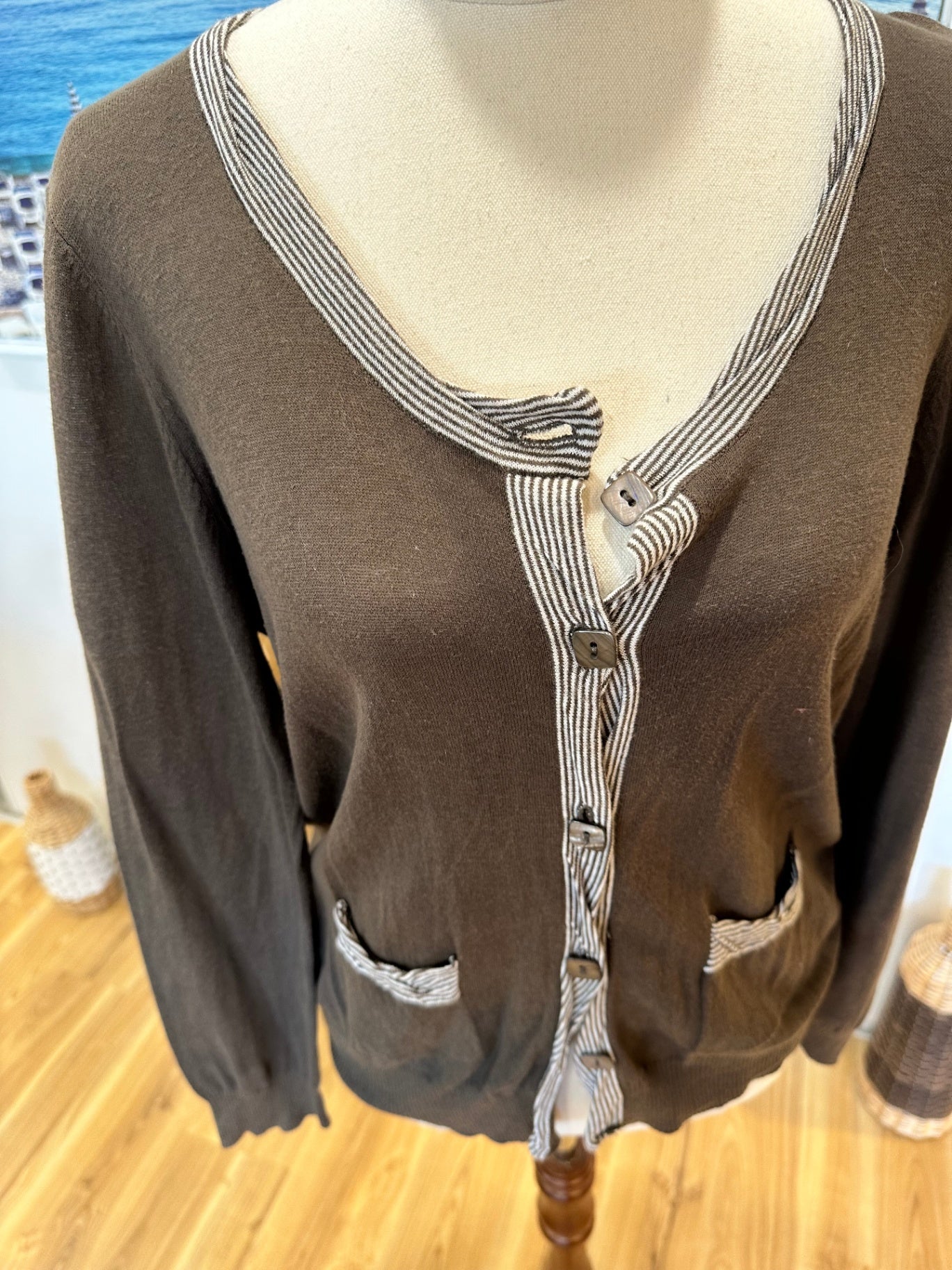 [SALE] Scope Cardigan - Size 10 - Brown