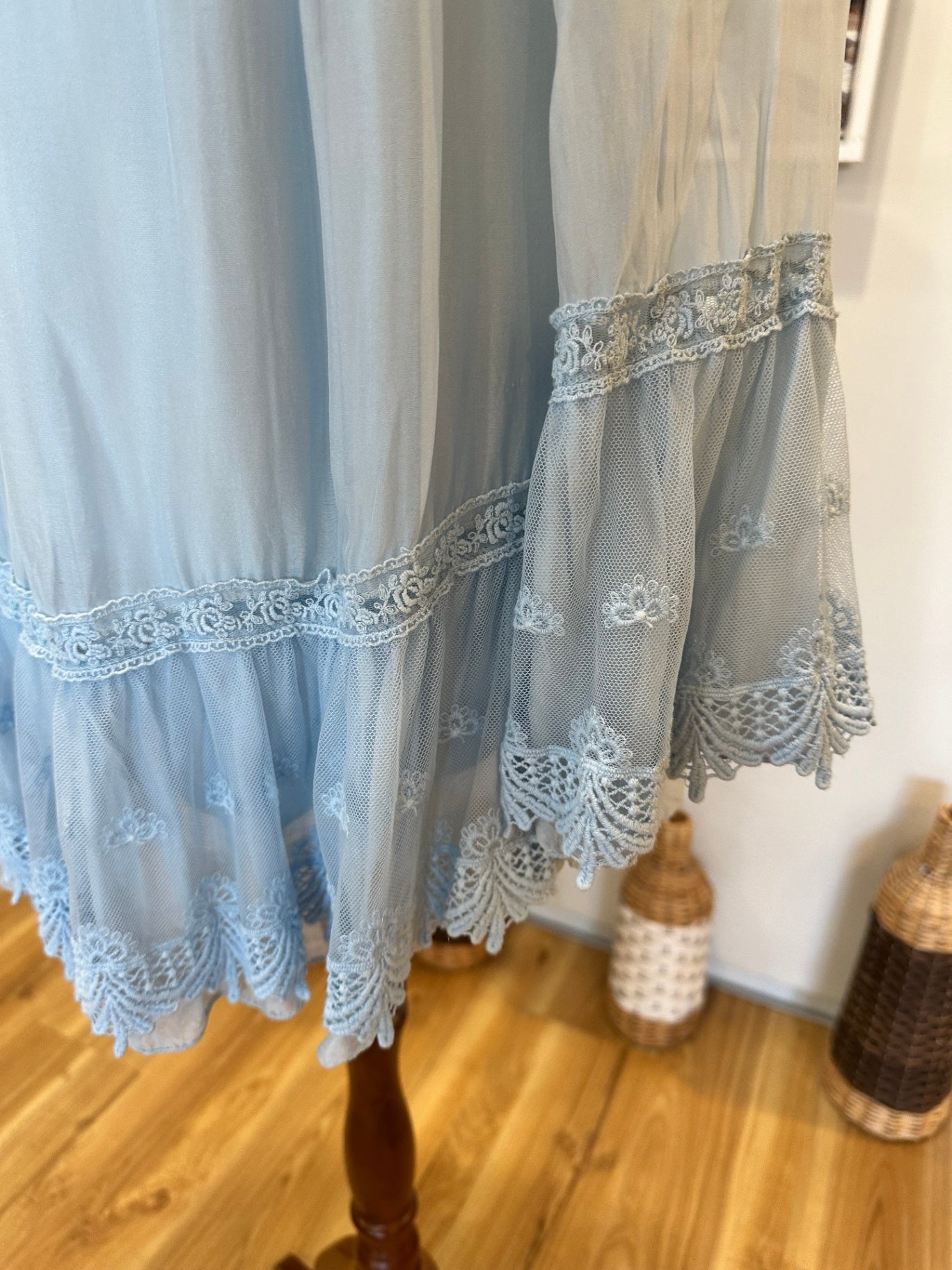 Bohemian Blouse - Large / Extra Large - Light Blue