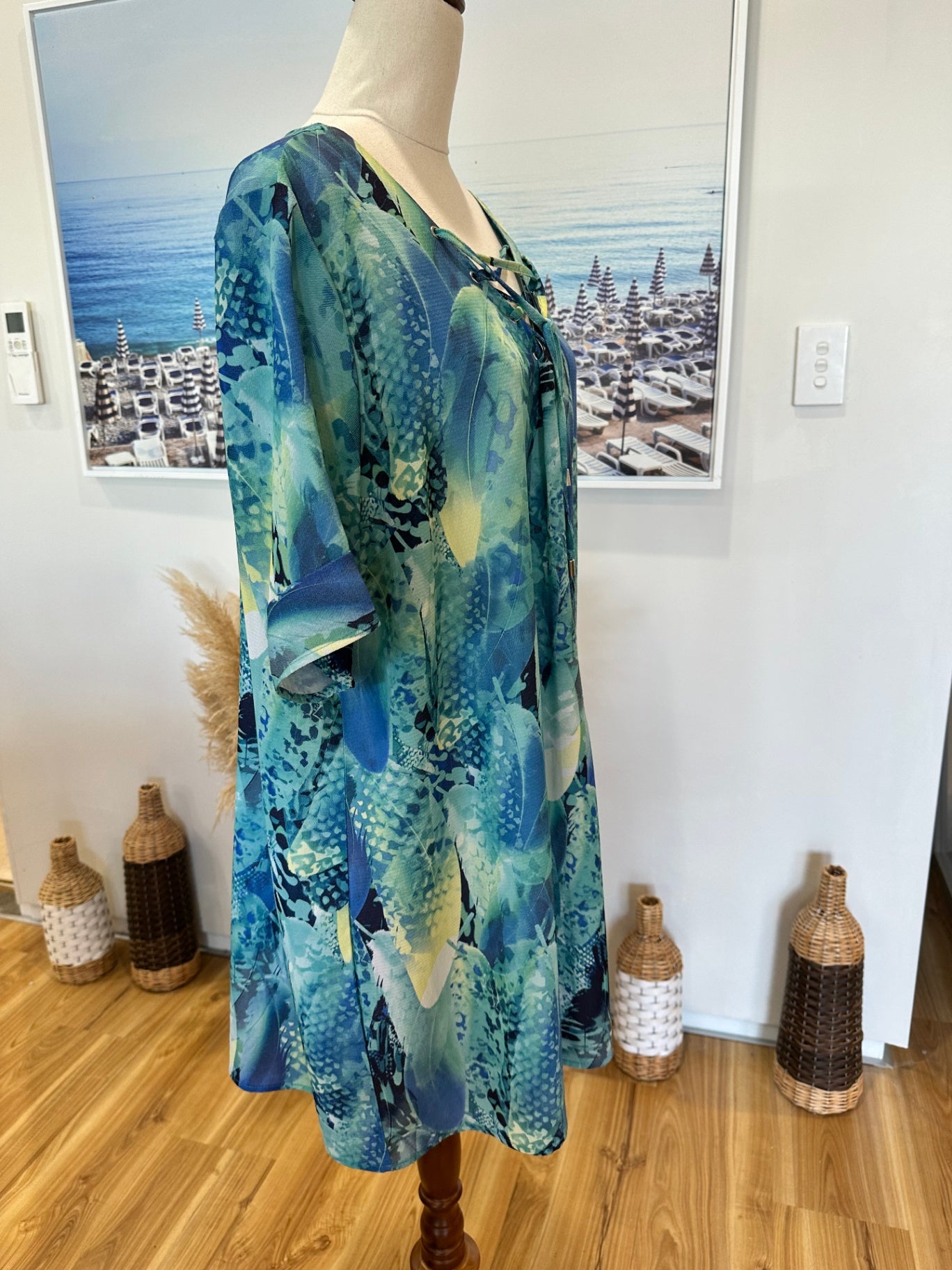 [SALE] One Size - Kaftan style top / dress - Ocean tones
