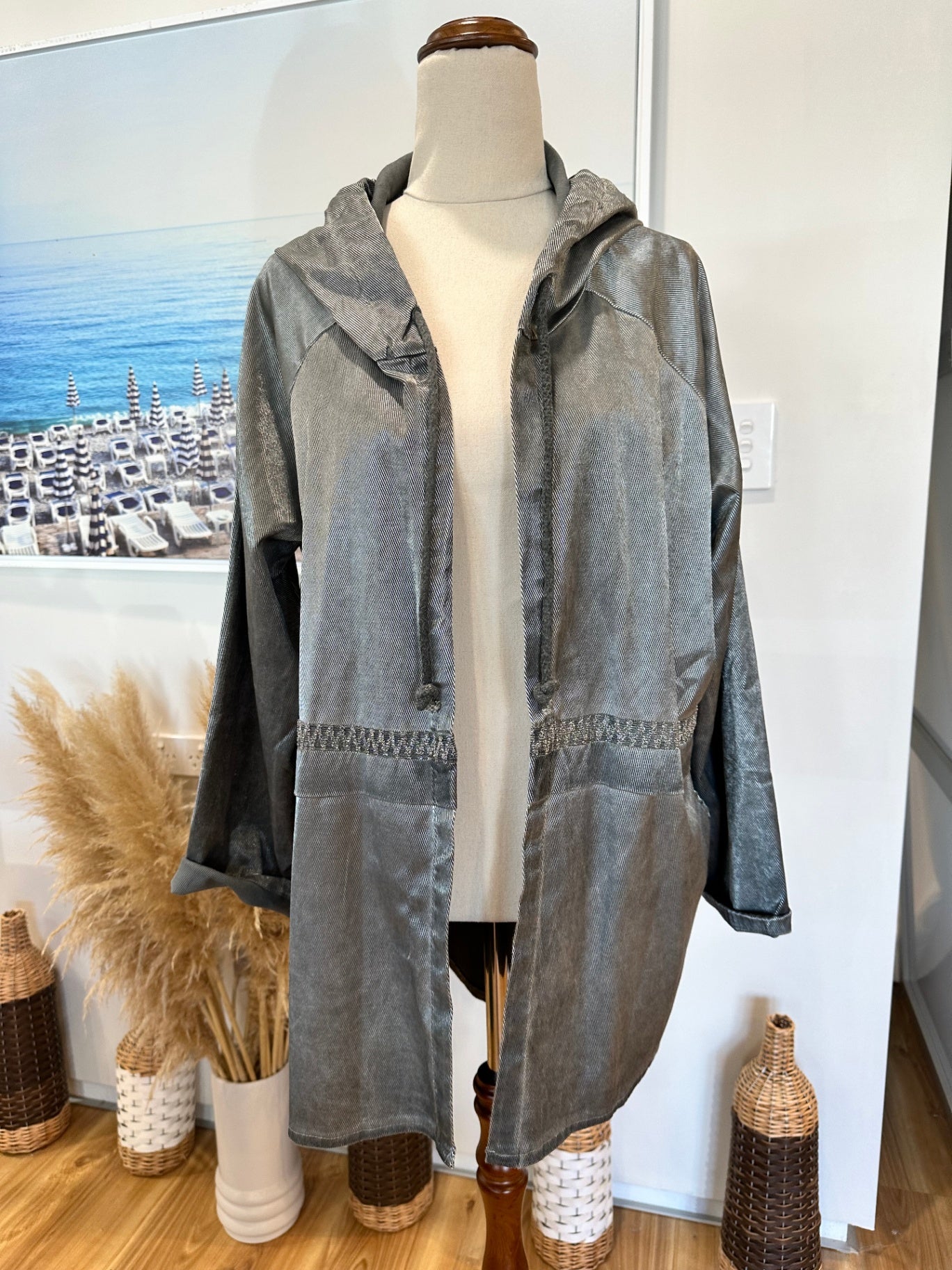 [SALE] Mirra Mirra - Silver Blazer / Jacket - Medium / Large