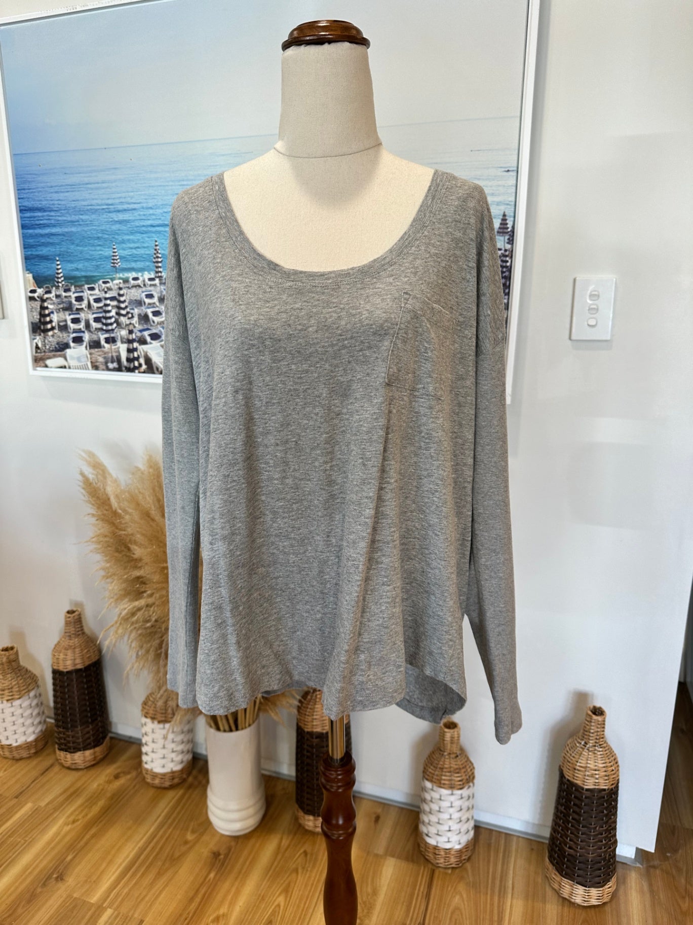 [SALE] Max - Long sleeve Top - Medium - Grey