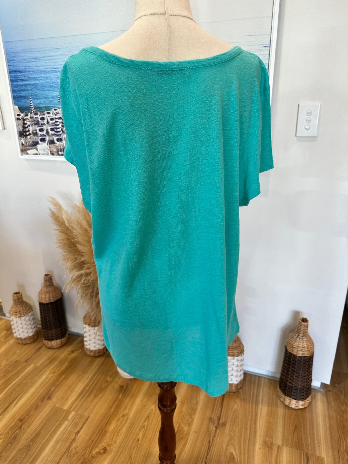 [SALE] Just Jeans - Linen T-Shirt - Extra Large - Turquoise