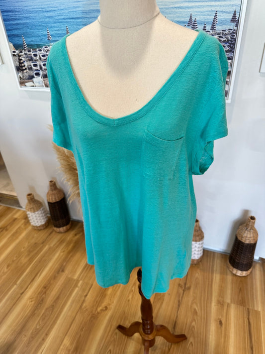 [SALE] Just Jeans - Linen T-Shirt - Extra Large - Turquoise