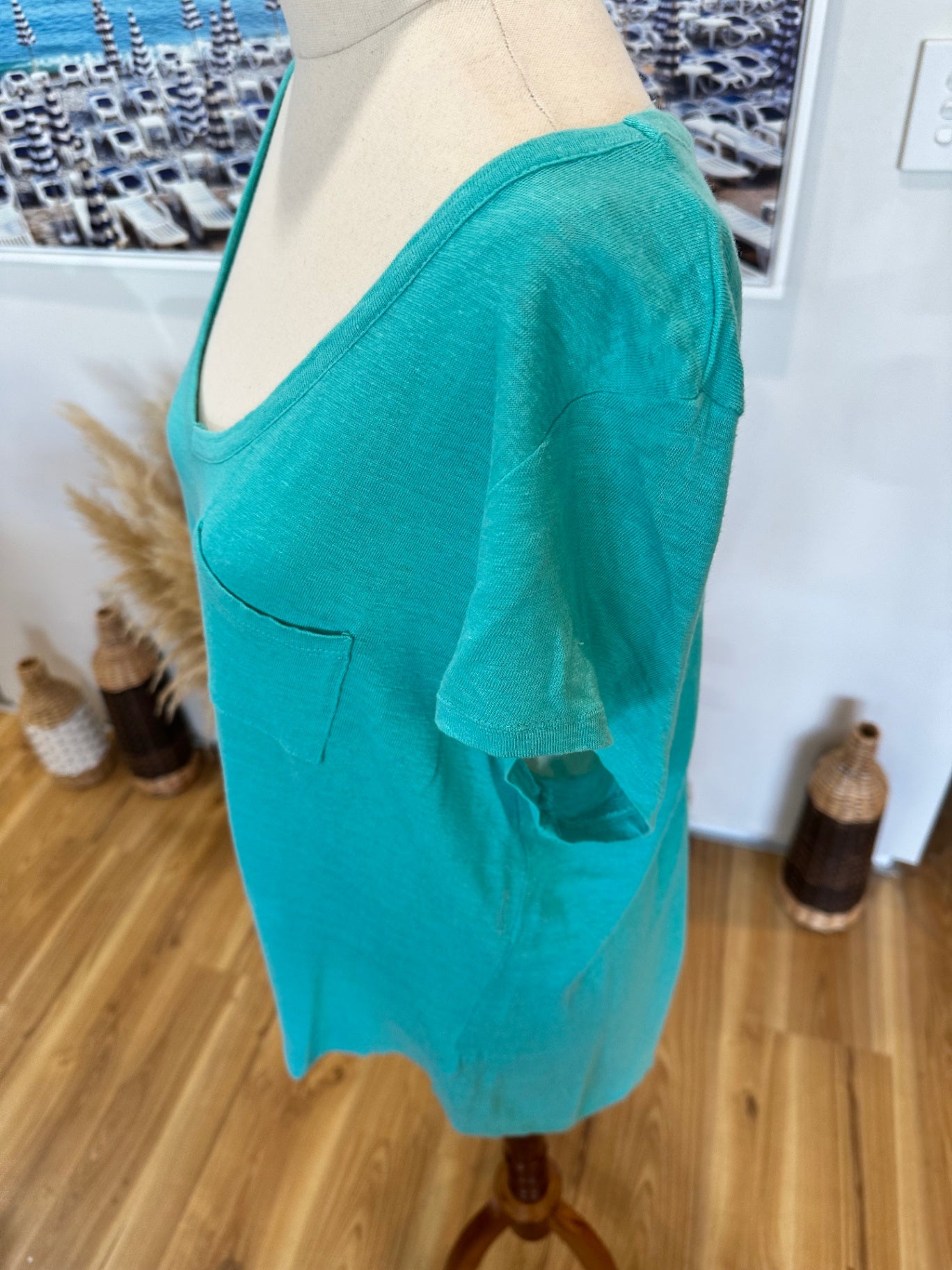 [SALE] Just Jeans - Linen T-Shirt - Extra Large - Turquoise
