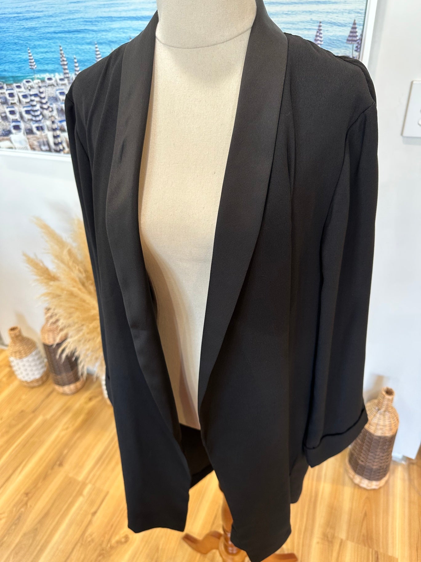 [SALE] Glassons - Waterfall Blazer / Jacket - Size 16 - Black