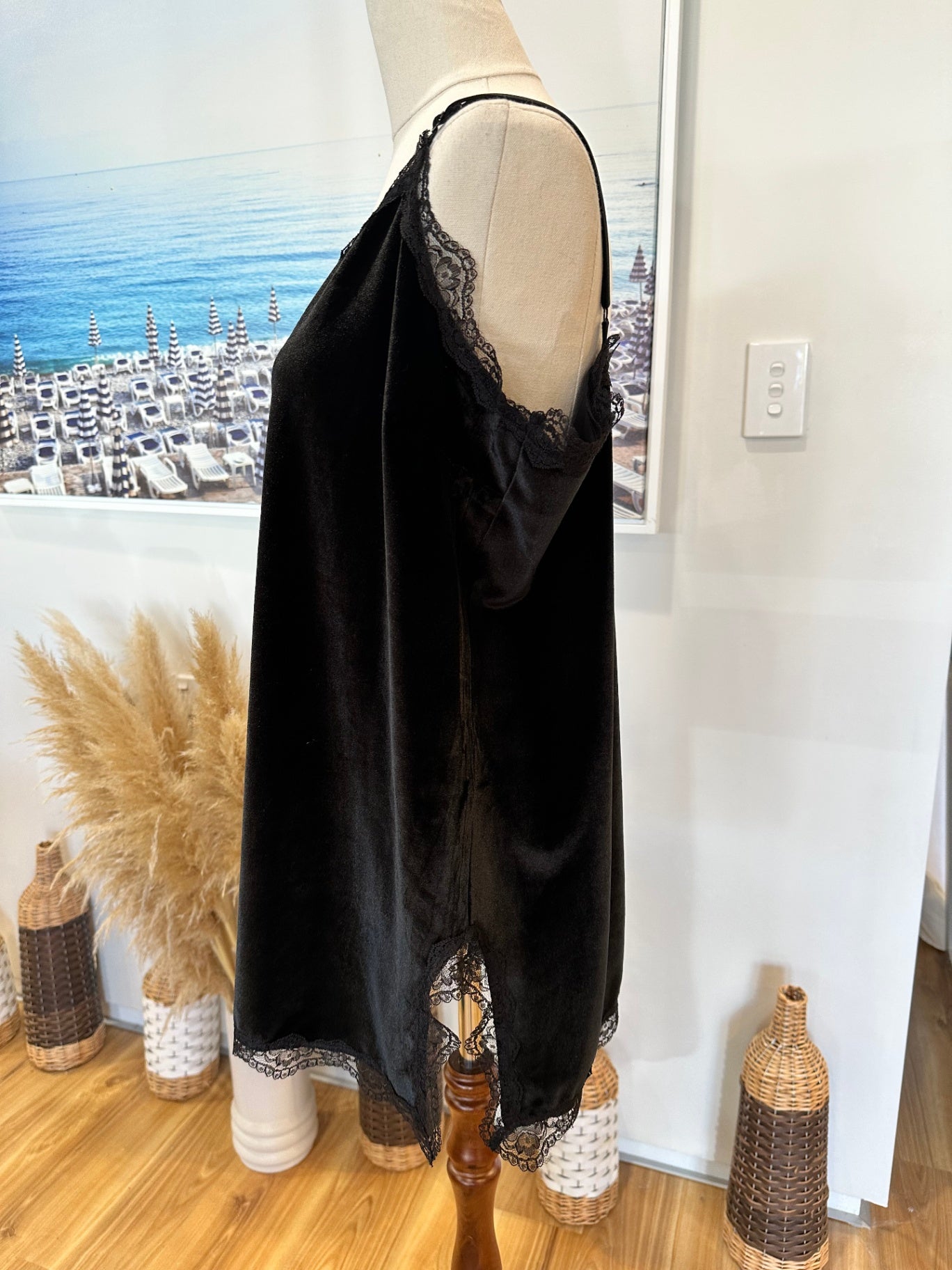 Pagani Velvet Camisole - Size 16 - Black 