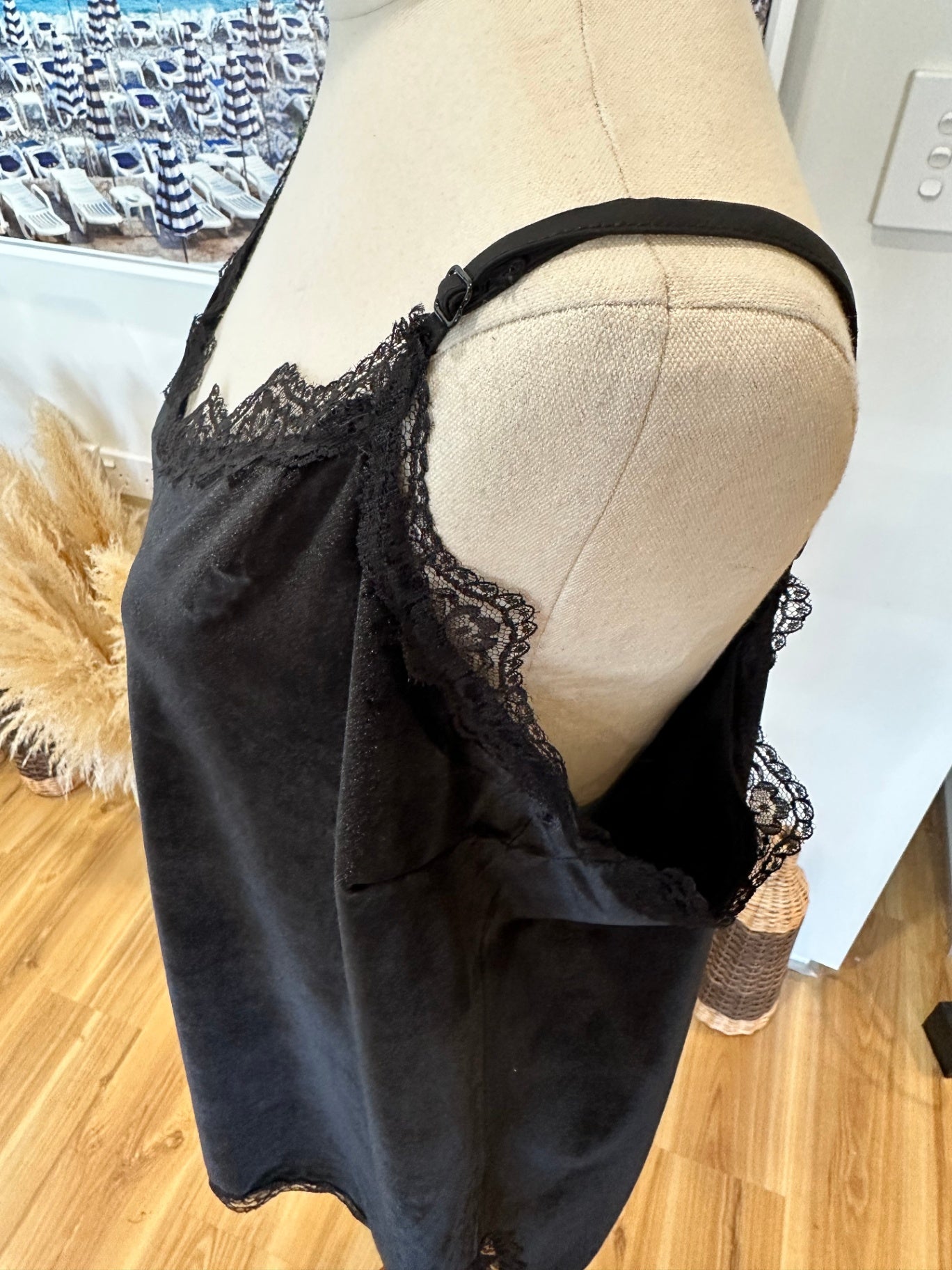 Pagani Velvet Camisole - Size 16 - Black 