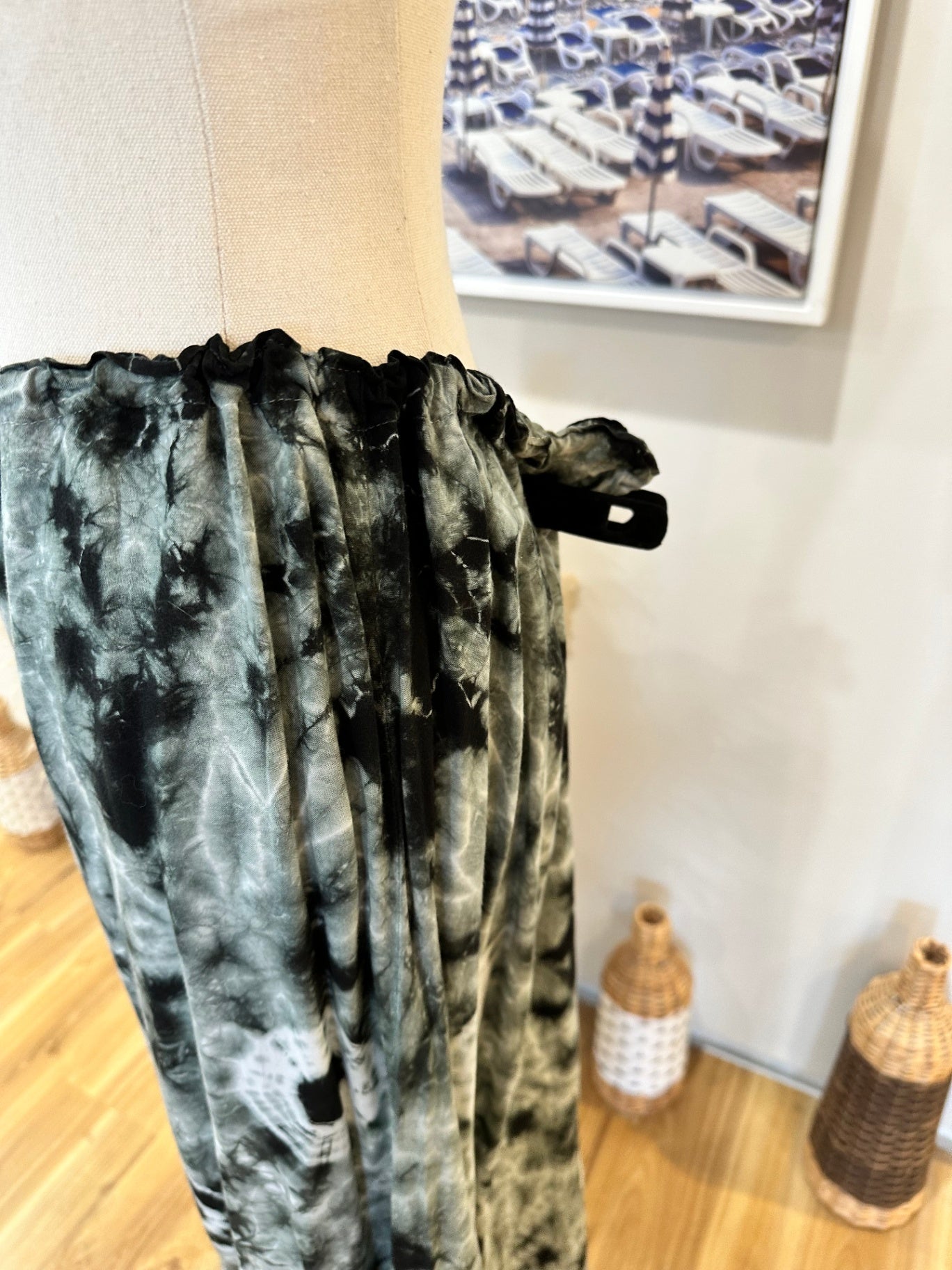 [SALE] Skirt - Grey + White Tie-dye - Large
