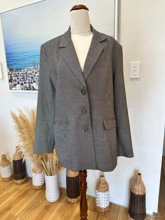 [SALE] Charade - Boxy Blazer - Size 12 - Grey