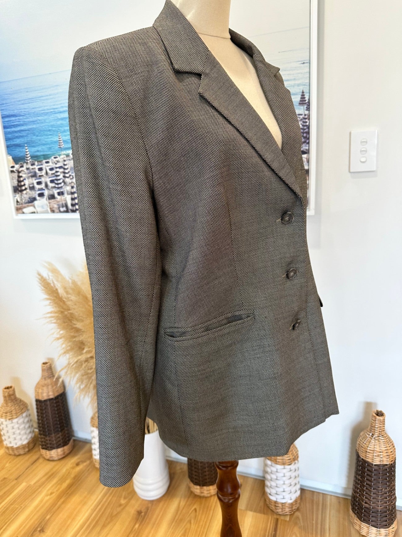 [SALE] Charade - Boxy Blazer - Size 12 - Grey