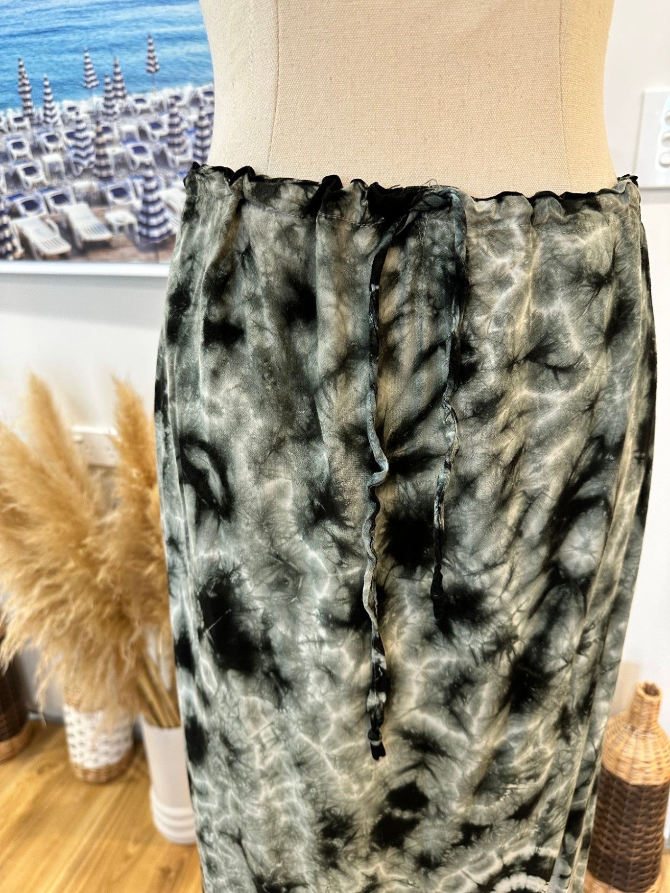 [SALE] Skirt - Grey + White Tie-dye - Large