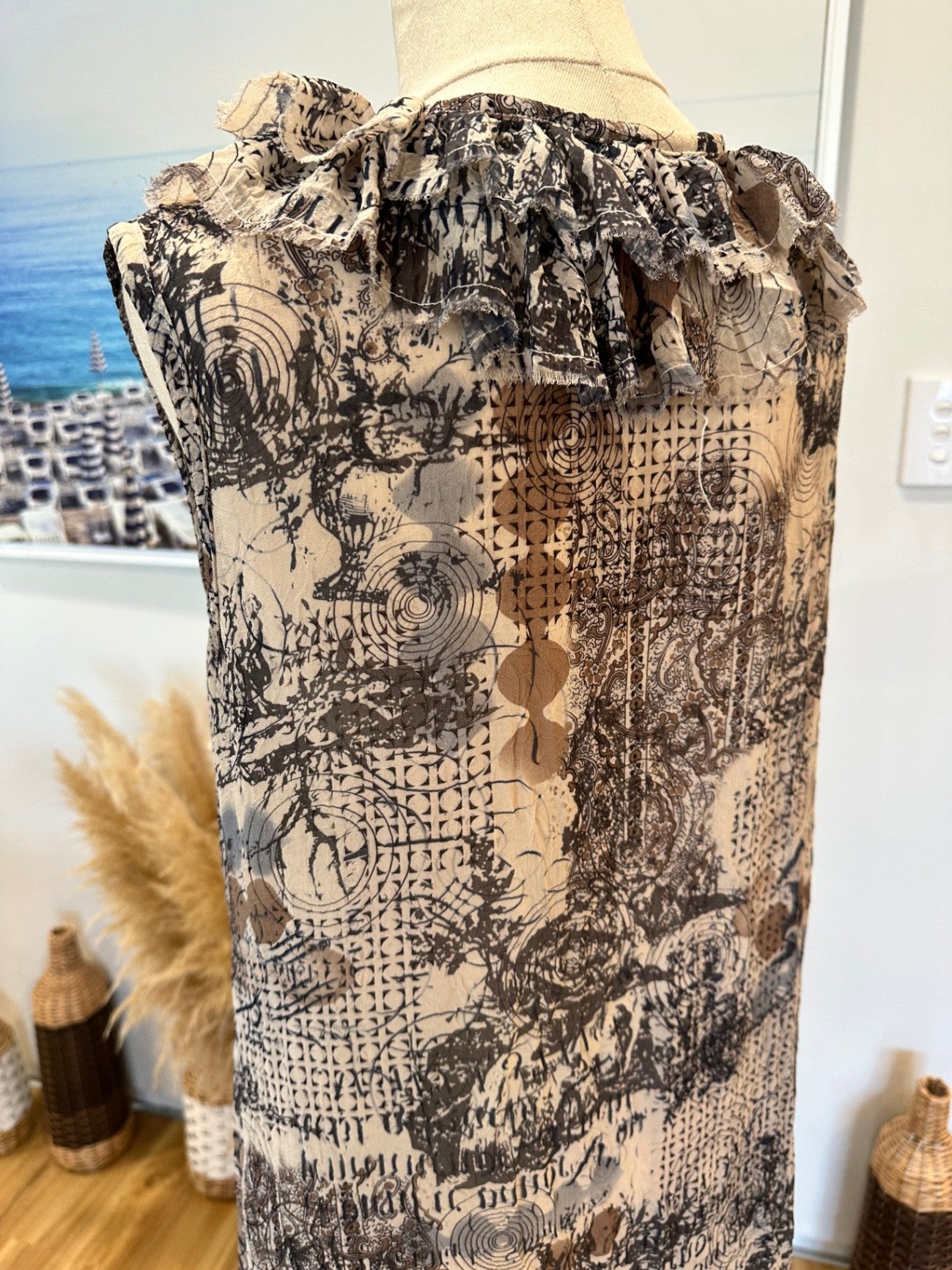 Art Style by Rebecca Herring Dress 14 Beige and black