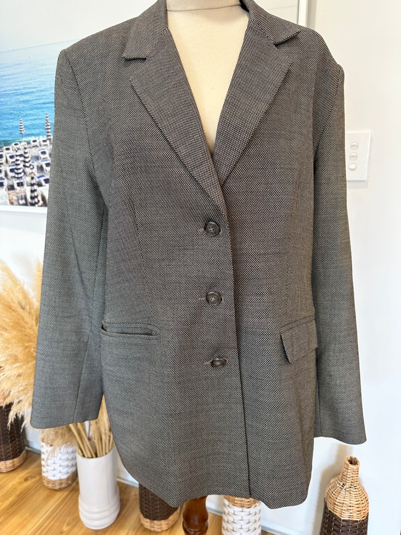[SALE] Charade - Boxy Blazer - Size 12 - Grey