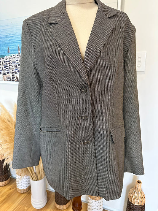 [SALE] Charade - Boxy Blazer - Size 12 - Grey