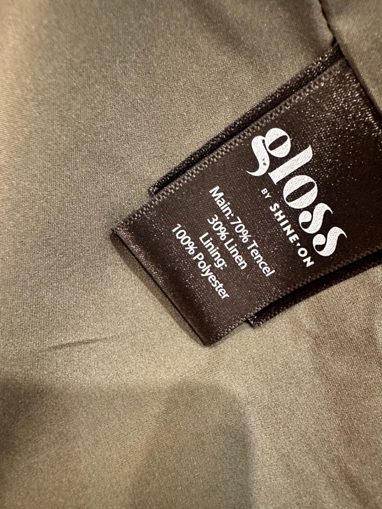 [SALE] Gloss - Blazer - Size 16 - Olive green - Linen Blend