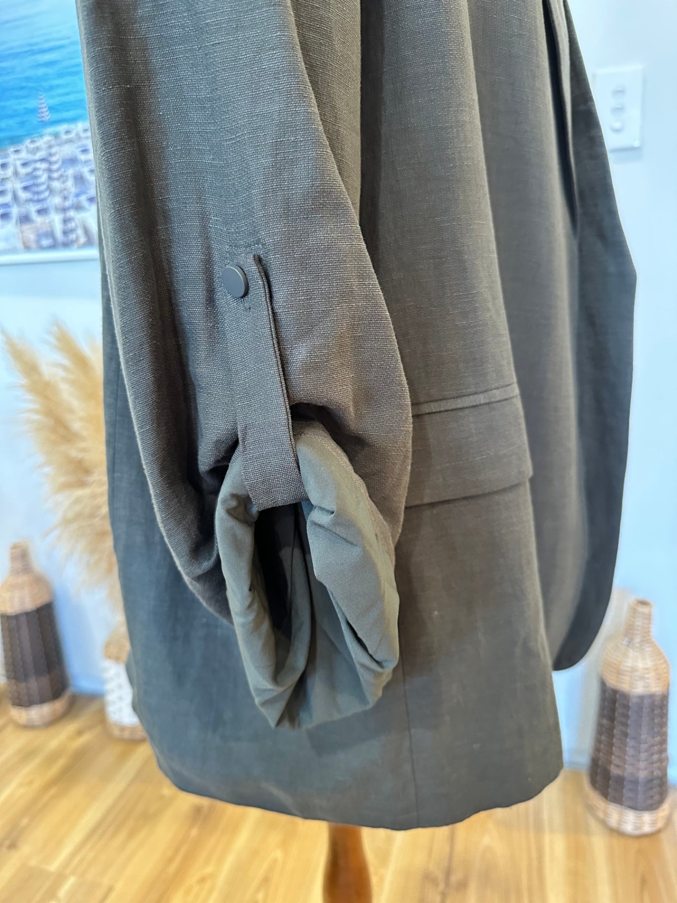 [SALE] Gloss - Blazer - Size 16 - Olive green - Linen Blend
