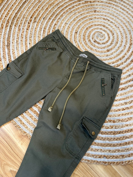 [SALE] Wakee - Drawstring Pants - Size 16 - Olive green