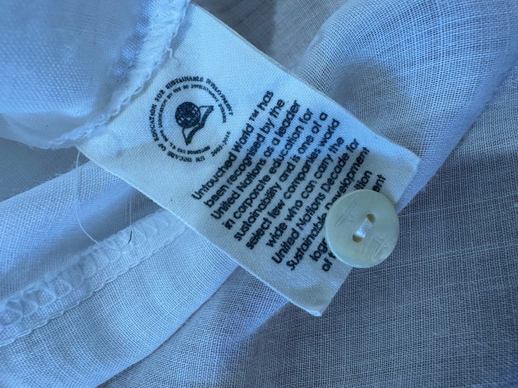 [SALE] Untouched World - Bamboo Shirt - Extra Large - White / Cream