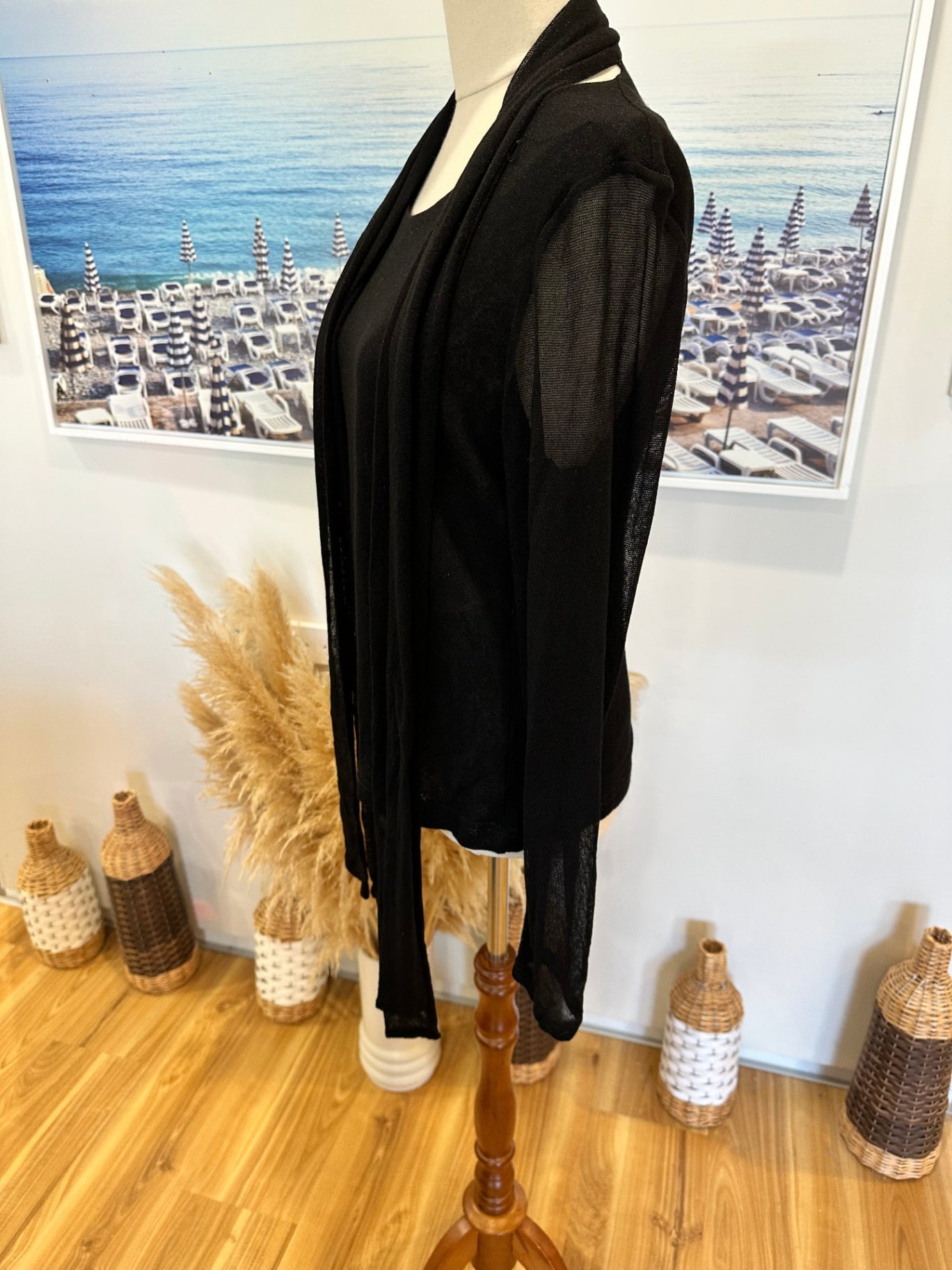 [SALE] Valerie Frank -- Black Top - Size 14 - Made in New Zealand