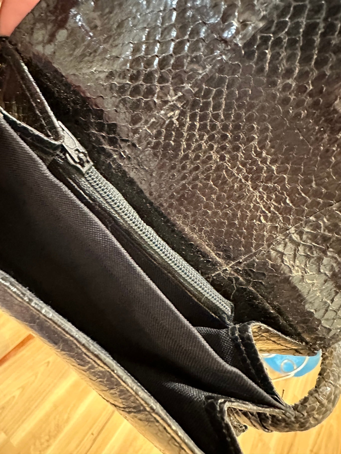 [SALE] Vintage - Cross Body - Snakeskin-esque Brown Bag